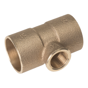 Raccord en T femelle en bronze pour systèmes de refroidissement par soudage 28 x 1\" x 28\" - Product Image 1