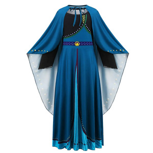 Meilleur nouveau costume de princesse fantaisie <span class=keywords><strong>reine</strong></span> <span class=keywords><strong>des</strong></span> glaces <span class=keywords><strong>neige</strong></span> pour fille personnage de télévision Cosplay fête avec couronne accessoire anniversaire noël - Product Image 5