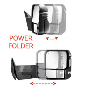 Rétroviseurs de remorquage chauffants et réglables pour Toyota Tundra 2022-2026, convexe, avec clignotant, détection d'angle mort, rabattables électriquement, en verre et ABS - Product Image 4