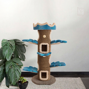 คอนโดแมวทรงดอกทานตะวันพร้อมที่นอนและเสาข่วนเล็บสำหรับแมว - Product Image 3