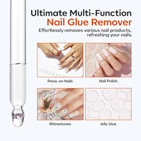 OEM & ODM Convient pour les faux ongles Colle solide adhésive Étiquettes Bouteille jaune 50 ml Sans odeur À base d'acétone Décapant à ongles doux