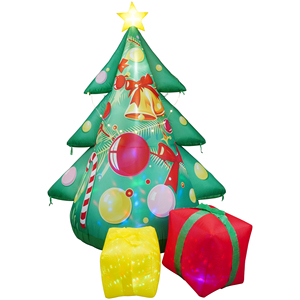 Árbol de Navidad Inflable Resistente al Agua Playmax LF-003, Tela Oxford, Luces LED Multicolores, para Jardín Exterior - Product Image 1