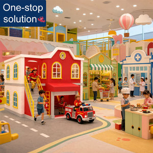 Kinder-Feuerwehrzentrum Berufserlebnis Feuerwehrmann Rollenspielbereich Kinder-Indoor-Aktivitätsausrüstung - Product Image 1