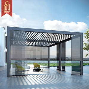 Toit à persiennes pour <span class=keywords><strong>terrasse</strong></span>, jardin, gazébo motorisé en aluminium, auvents et Pergolas avec télécommande, <span class=keywords><strong>prix</strong></span> d'usine - Product Image 2