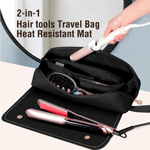 Sac de voyage pour outils capillaires résistants à la chaleur avec tapis chauffant, étui de rangement étanche pour fer à friser et <span class=keywords><strong>lisseur</strong></span> - Product Image 6