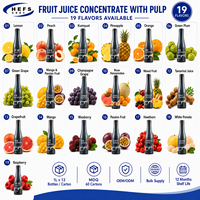 19 smaken HALAL gecertificeerd hoogwaardig fruitconcentraat pulp gekleurd 1Lx12 flessen per doos voor juicebars hotels