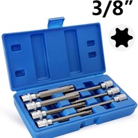 Jeu de douilles hexagonales extra longues de 100 mm, 7 pièces, fabriqué en Chine, 3/8 "   Clé à cliquet métrique 3mm-10mm