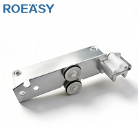 Roulettes de porte coulissante pour armoire, roulettes de porte à fermeture douce en zinc, rail de porte coulissante pour armoire