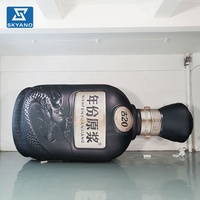 Bouteille de bière ou de vin gonflable géante de simulation, modèle de bouteille de boisson gonflable pour la publicité commerciale et la décoration d'événements