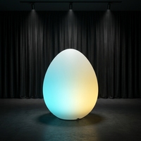 Ornement décoratif extérieur en forme d'œuf gonflable à LED, imperméable, résistant au vent, robuste, durable et écologique pour les fêtes