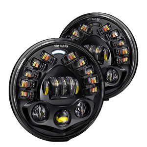 Sistema de Iluminación Automotriz, Faros LED de 12V, 7 Pulgadas, 75W, 6000K, Luz Alta/Baja, Redondos, Luz Diurna DRL, 5000 Lúmenes, Nuevos para Motocicleta - Product Image 1