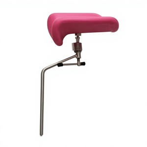 Pièces détachées pour table d'opération, support de jambe pour table d'examen obstétrique et gynécologique, rose, manuel, en acier, réutilisable, usage hospitalier, classe médicale - Product Image 1