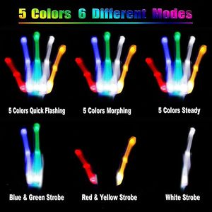 Guantes de Esqueleto LED para Hombre y Mujer, Juguetes Divertidos de Colores Brillantes EN LA Oscuridad para Halloween, Fiesta de Navidad, Bar, Actuación - Product Image 4