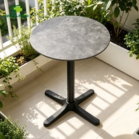 Meubles de restaurant modernes de haute qualité, résistants aux intempéries, plateau de table SCB avec diamètre de 60 cm et 60*60 cm pour restaurant, café