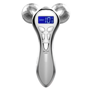 Rodillo de belleza de estiramiento facial eléctrico recargable 4D, masajeador facial de microcorriente de mano con dispositivo de masaje corporal ABS - Product Image 1