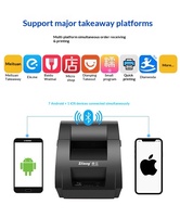 Zijiang volautomatische bestelafhandeling voor USB Meituan bezorging 58mm thermische bonprinter voor Ele.me mobiele telefoon