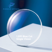 Lentilles optiques Pioneer 1.56 1.60 1.67 1.74, lentilles anti-lumière bleue UV420, vision simple, haute CYL, lentilles optiques bloquant la lumière bleue