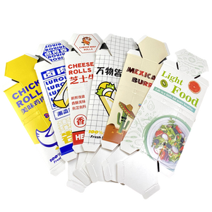กล่องกระดาษคราฟท์พิมพ์ลายสำหรับใส่อาหาร เช่น ชวาร์มาไก่ บรรจุภัณฑ์ชวาร์มาแบบเป็นมิตรต่อสิ่งแวดล้อม กล่องใส่เบอร์ริโต้แบบอาหรับ แซนวิช เคบับ ไก่ม้วน - Product Image 6