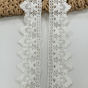 100% <b>White</b> Cotton Sewing Fabric <b>Lace</b> Ribbon Roll Trim for Wedding Decoration Gift Wrap Ribbon - Product Image 2