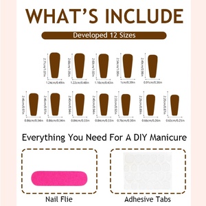 Ensemble de <span class=keywords><strong>manucure</strong></span> de Noël européen américain Long tuyau d'eau givré <span class=keywords><strong>rouge</strong></span> flocon de neige carré transfrontalier vêtements de Noël faux ongles - Product Image 4