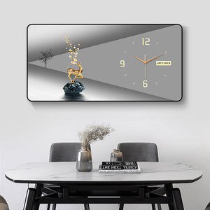 <span class=keywords><strong>Orologio</strong></span> <span class=keywords><strong>da</strong></span> Parete di Lusso per Soggiorno con Funzione Silenziosa, Cornice in PVC, Forma Rettangolare, Angoli Arrotondati, <span class=keywords><strong>Design</strong></span> Semplice, Movimento al Quarzo - Product Image 2