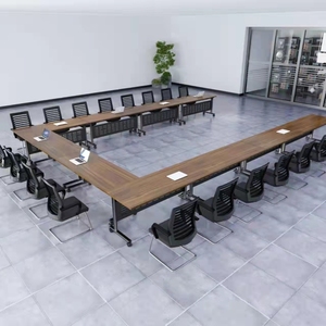 Bàn Tập Gấp Và Ghế Dải Ghép Nối Kết Hợp Bàn Văn Phòng Hội Nghị Bàn Học Sinh Đôi Bàn Bên Di Chuyển Được - Product Image 4