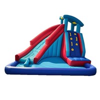 Château gonflable familial en PVC épaissi pour enfants, utilisation à domicile et en extérieur, avec toboggan gonflable