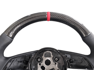 Volante Deportivo de Cuero y Fibra de Carbono para <span class=keywords><strong>Audi</strong></span> A3/A4/A5/A6/<span class=keywords><strong>A7</strong></span>/A8/S3/S5/S6/S7/RS3/RS4/RS5/RS6/RS7/TT/TTRS (<span class=keywords><strong>2018</strong></span>-2019) LED - Product Image 2