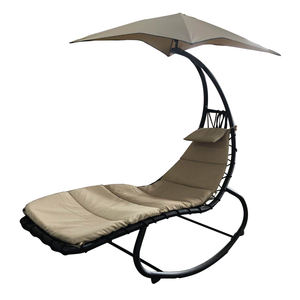 <span class=keywords><strong>Silla</strong></span> hamaca <span class=keywords><strong>colgante</strong></span> mecedora curvada con dosel y cojín para jardín, patio, porche, junto a la piscina - Product Image 6