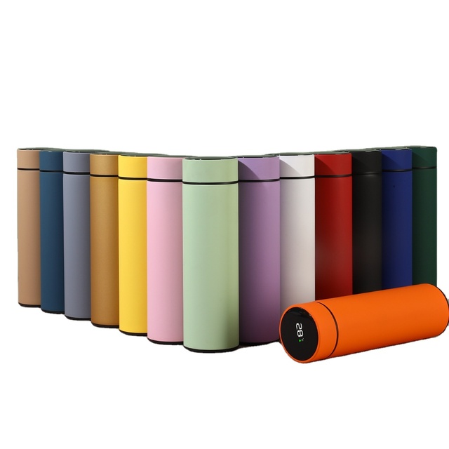 Rubber Paint Smart Hot Sale Stainless Steel Water Bottle LED Temperature Display 17 oz Vacuum Flasks Insulated Water Bottle