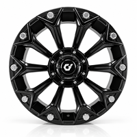 GVICHN Maßgefertigte Glänzend Schwarze Gefräste 8-Loch Offroad-Truck-Felgen Leichtmetallräder für Ford F150 Dodge Ram Chevy Silverado GMC Sierra
