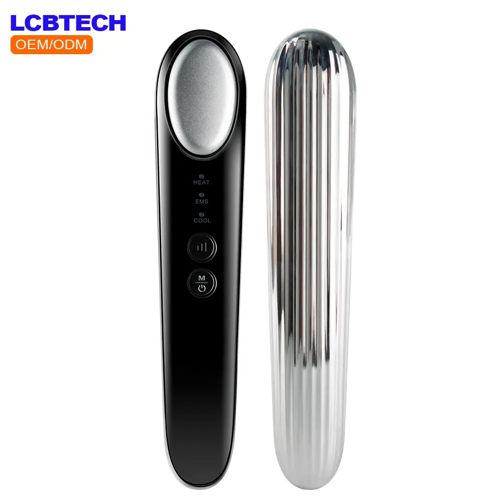 Wholesale OEM Eye Facial Massager Home Neck Eye Lift EMS Micro Current Heat And Cooling Vibration Electric Eye Massager Device