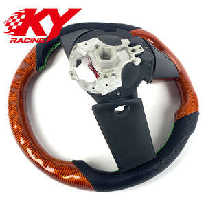 Volante Deportivo Personalizado de Fibra de Carbono con LED e Indicador de RPM para Ford Mustang ST RS Shelby SuperBee Snake Mach1 S550 GT350 GT500 Coupe V8 - Product Image 4