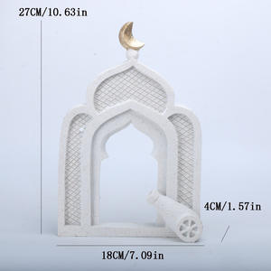 Ornement de bureau islamique en résine artisanale, directement de l'usine, représentant <span class=keywords><strong>la</strong></span> Mosquée, le Dôme de <span class=keywords><strong>la</strong></span> <span class=keywords><strong>Kaaba</strong></span>, thème Ramadan musulman, artisanat de table, cadeaux, bijoux et objets de collection - Product Image 3