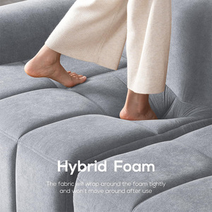 Canapé compressé transfrontalier en tissu velours côtelé entièrement en éponge, pliable, de forme carrée, pour salon, sans plis, usage universel - Product Image 4