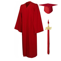 Robe de Cérémonie Noire Classique Mate pour Adultes, pour Étudiants Universitaires, Maîtrises et Doctorat, avec Toque de Remise de Diplôme, Uniforme Scolaire