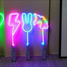 Baguette magique arc-en-ciel LED lumière néon bâton clignotant <span class=keywords><strong>grand</strong></span> Support bâton fluorescent éclairer jouet Fairyc enfants jouet lumineux - Product Image 6