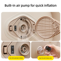 Canapé-lit gonflable multifonctionnel moderne avec remplissage automatique au gaz, chaise Willow et conception pour deux personnes, idéal pour l'hôtellerie