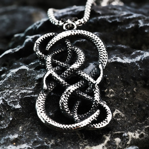 Collar con Colgante de Acero Inoxidable yunnique para Hombre, Diseño de Serpiente, Joyería de Moda con Forma de Animal para Combinar con Ropa - Product Image 4