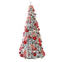 Nouvel ensemble d'arbre de Noël pliable rétractable en plastique Weian intégré pour la décoration des supermarchés et de la maison