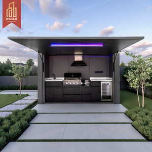 Kabinet Pulau BBQ Baja Profesional untuk Luar Ruangan, Teras, Taman, Piknik, Dapur Luar Ruangan - Product Image 1