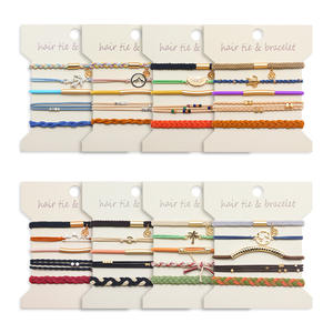 CLARMER Bohemian Ladies Hair Band 5-teiliges Set für Armband Retro Europäische und amerikanische Haarschmuck Schönes Geschenk Gummiband - Product Image 1