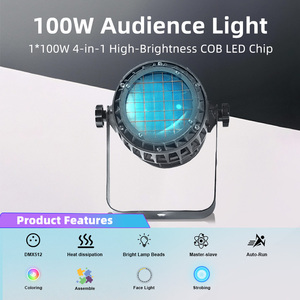 Luz <span class=keywords><strong>de</strong></span> Escenario <span class=keywords><strong>de</strong></span> Alta Luminosidad 4 en 1, LED COB <span class=keywords><strong>de</strong></span> Alto Brillo para Eventos y Espectáculos, <span class=keywords><strong>Precio</strong></span> <span class=keywords><strong>de</strong></span> Mayoreo <span class=keywords><strong>de</strong></span> Fábrica - Product Image 5