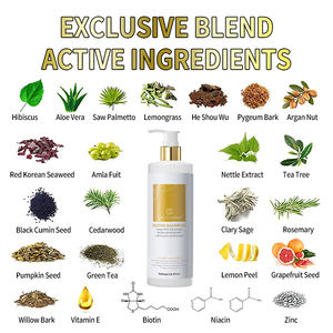 Ensemble de soins capillaires à la biotine biologique avec logo personnalisé, shampooing professionnel <span class=keywords><strong>anti</strong></span>-<span class=keywords><strong>chute</strong></span> de cheveux et stimulant la pousse des cheveux - Product Image 3