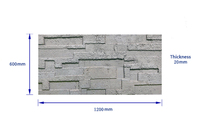 Panneau en fausse pierre polyuréthane léger NEU de style moderne Décoration 3D imperméable pour l'extérieur Conception de grande dalle Excellent revêtement