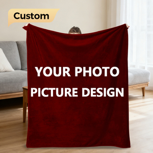 In Tùy Chỉnh Chăn Tùy Chỉnh Thực hiện Hình Dạng Cá Nhân Kid Bé Dành Cho Người Lớn Trang Trí Flannel Ném Chăn - Product Image 1
