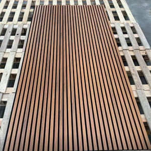 Panneau Mural Décoratif Acoustique Élégant en MDF Placage Bois 3D, Onde Flexible Courbe Ondulée Canelée - Product Image 6