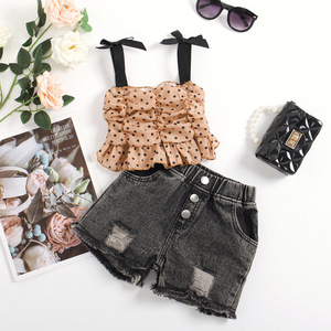 Vêtements en gros de haute qualité pour enfants, ensembles mignons et bon marché en 2 pièces, vêtements décontractés pour bébé fille en été, en provenance de Chine - Product Image 5