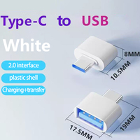 Adaptor Kabel OTG USB 2.0 Tipe-C Mikro, Konverter OTG USB-C Tipe C untuk Ponsel, Mouse, Keyboard, Flashdisk USB