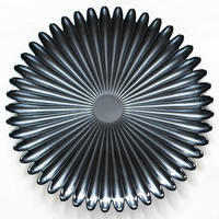Assiette de présentation en verre doré effet soleil, décorative à pétales radiaux, pour centre de table de mariage, fête, banquet, décoration intérieure
